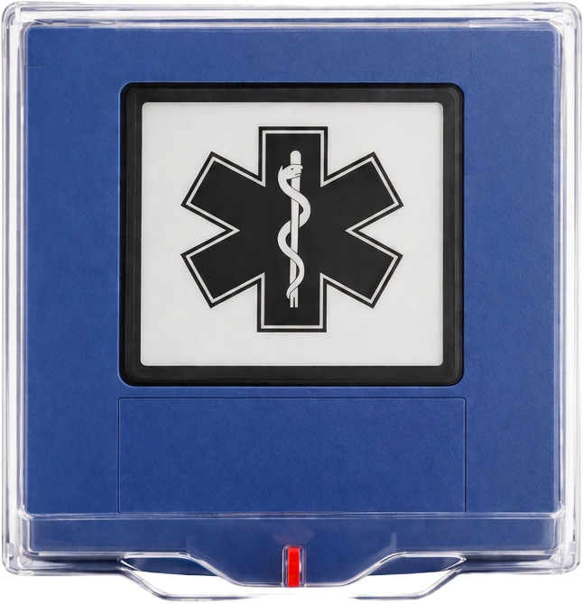 Beacon Guard medical emergency button behind a tamper-resistant cover